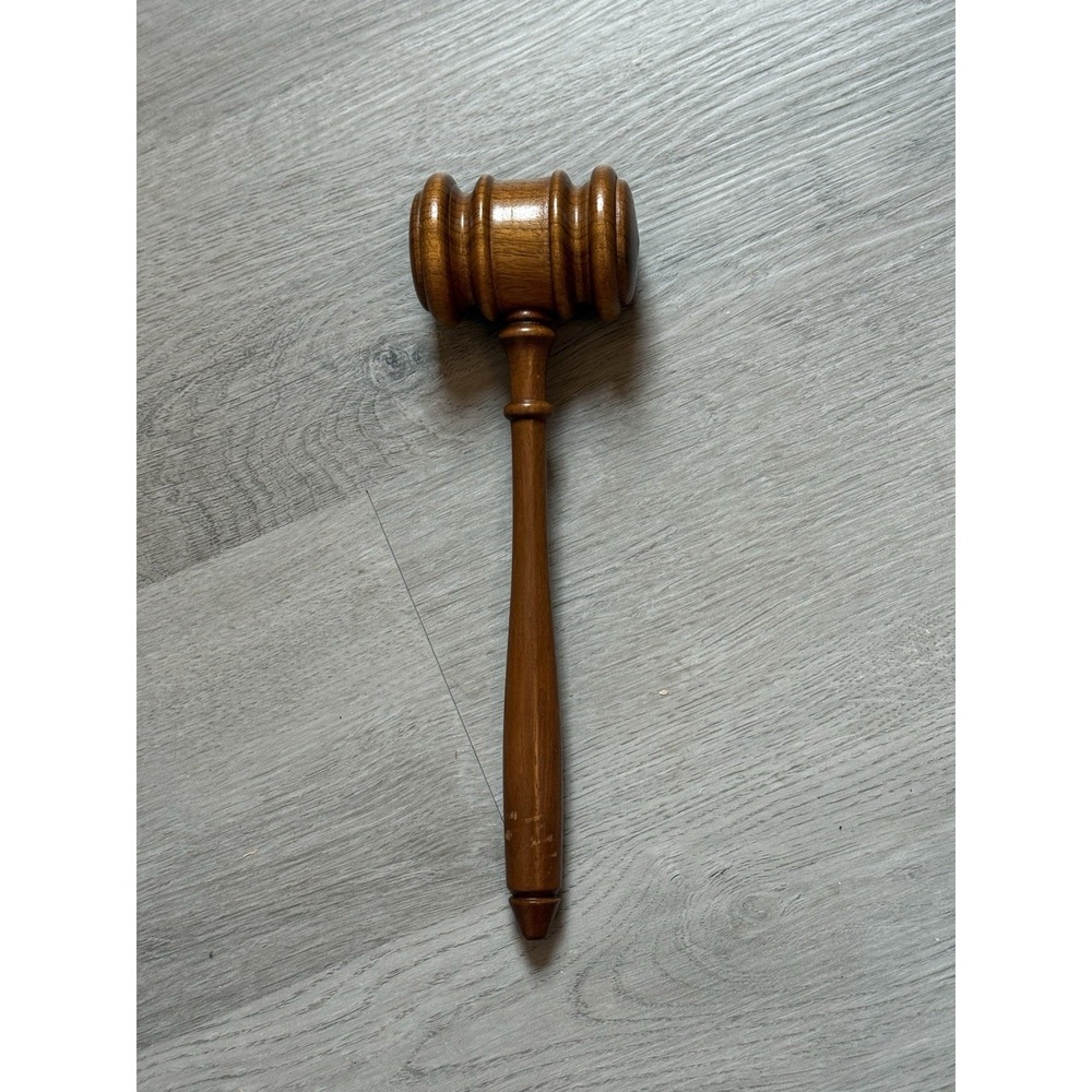 Vintage C R Gibson KC-115 Hardwood Judge Auction Gavel Bench Crafted in USA - Picture 6 of 9